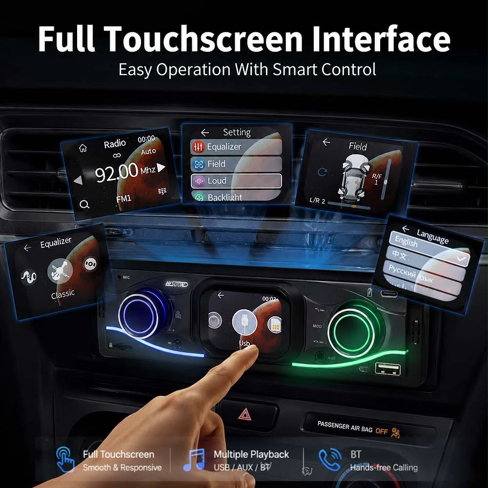 Modern 1 Din MP3 Universal Touchscreen Upgrade