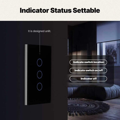 MOES Smart Touch Light Switch BLK,Tuya and WiFi Enable 2B UPGRADED 2026