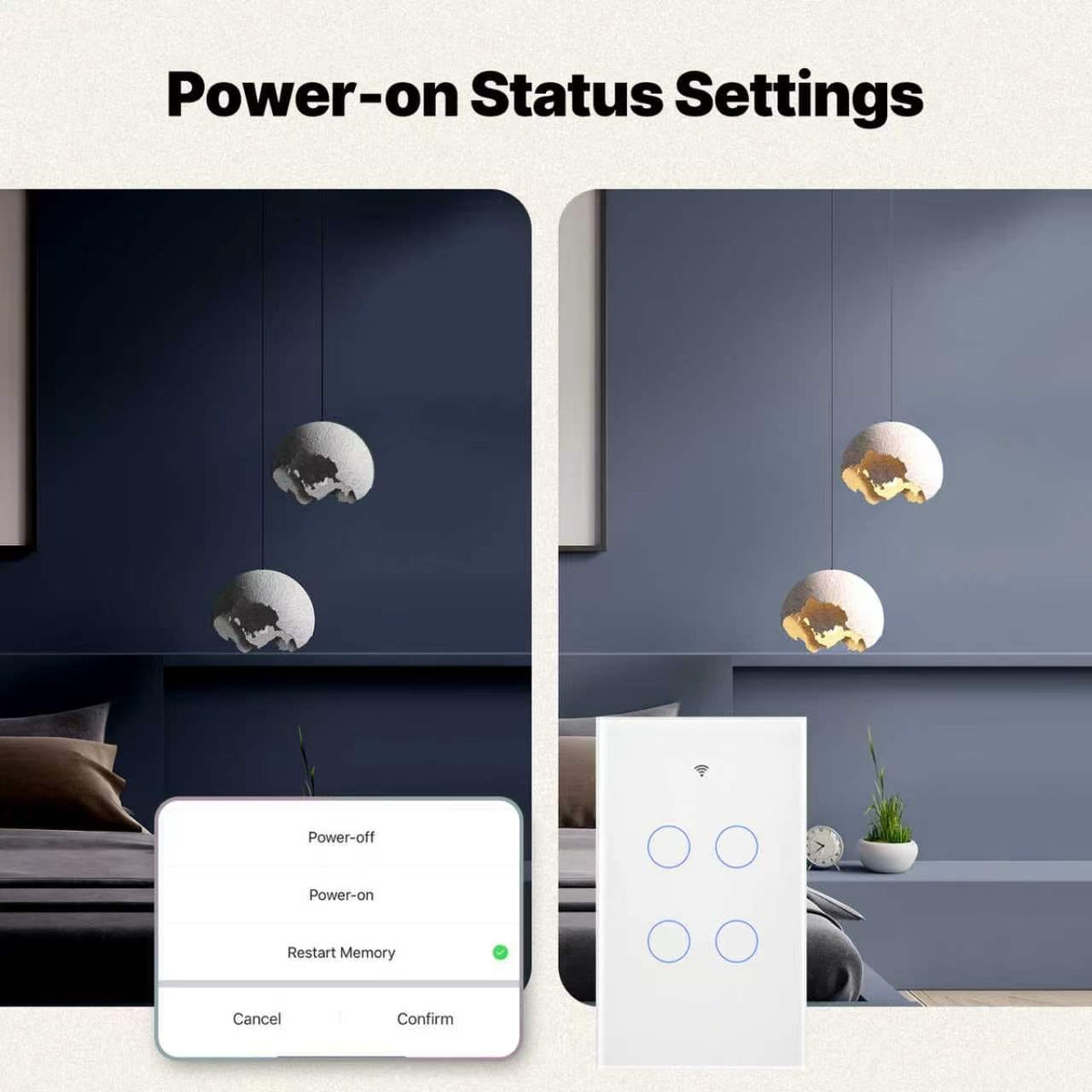 MOES Smart Touch Light Switch BLK,Tuya and WiFi Enable 2B UPGRADED 2026