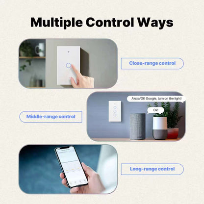 MOES Smart Touch Light Switch BLK,Tuya and WiFi Enable 2B UPGRADED 2026