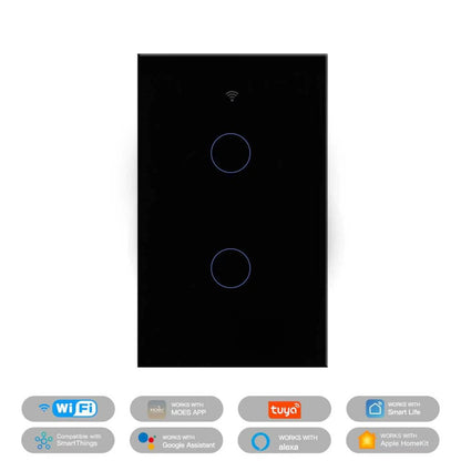 MOES Smart Touch Light Switch BLK,Tuya and WiFi Enable 2B UPGRADED 2026