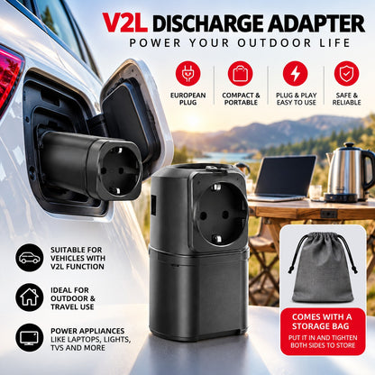 Type 2 V2L Discharge Adapter 3500W – EV Vehicle-to-Load Power Adapter