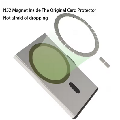 Magsafe RFID Anti Theft Magnetic Aluminum Card Holder Wallet - Black