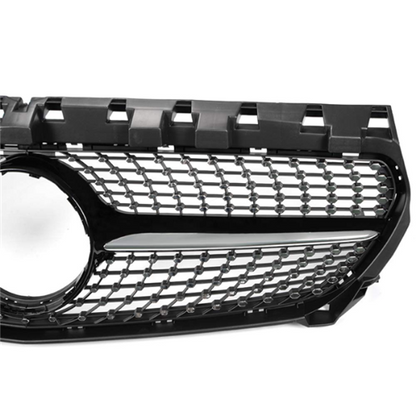 Mercedes Benz W117 CLA Class 2014-2016 Diamond Black Front Bumper Grill - 1178801503
