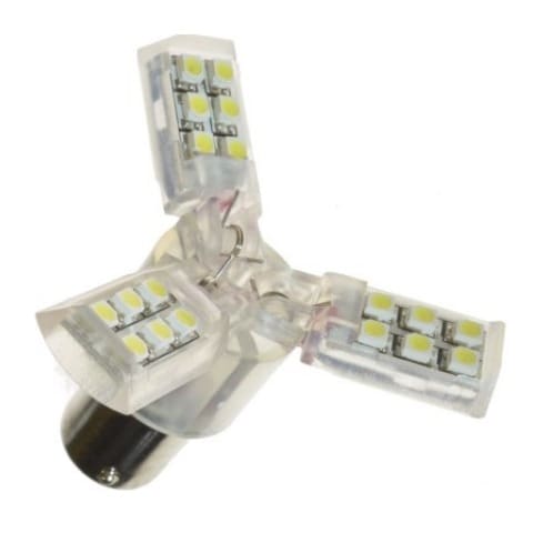 LED Bulb 12V – 24x SMD | 3-Wing Red - BAY15d