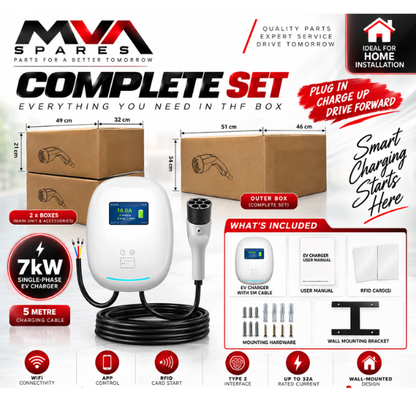 Home EV Charger Wall-Mounted 7kW– Single Phase