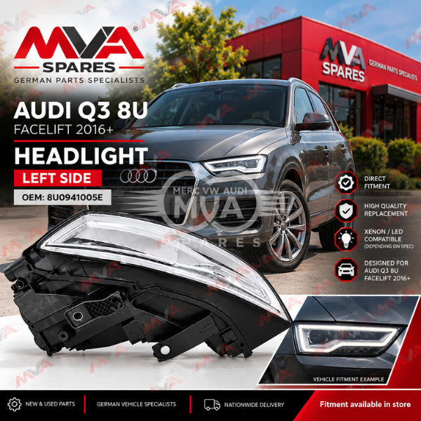 AUDI Q3 8U Facelift 2016+ XENON HEADLIGHT LEFT/PASSENGER SIDE - 8U0941005E