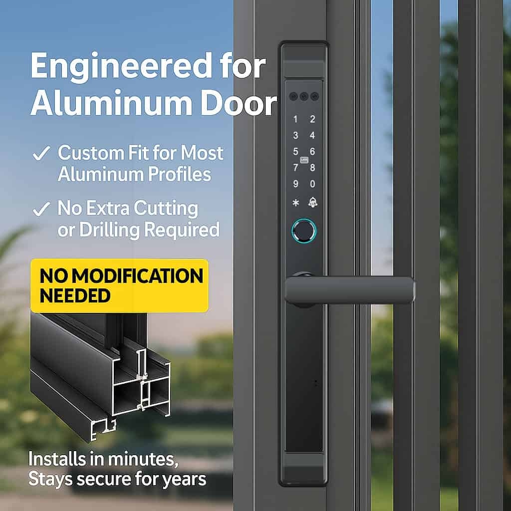 Alliminium Door Lock Tuya Upgraded 2025