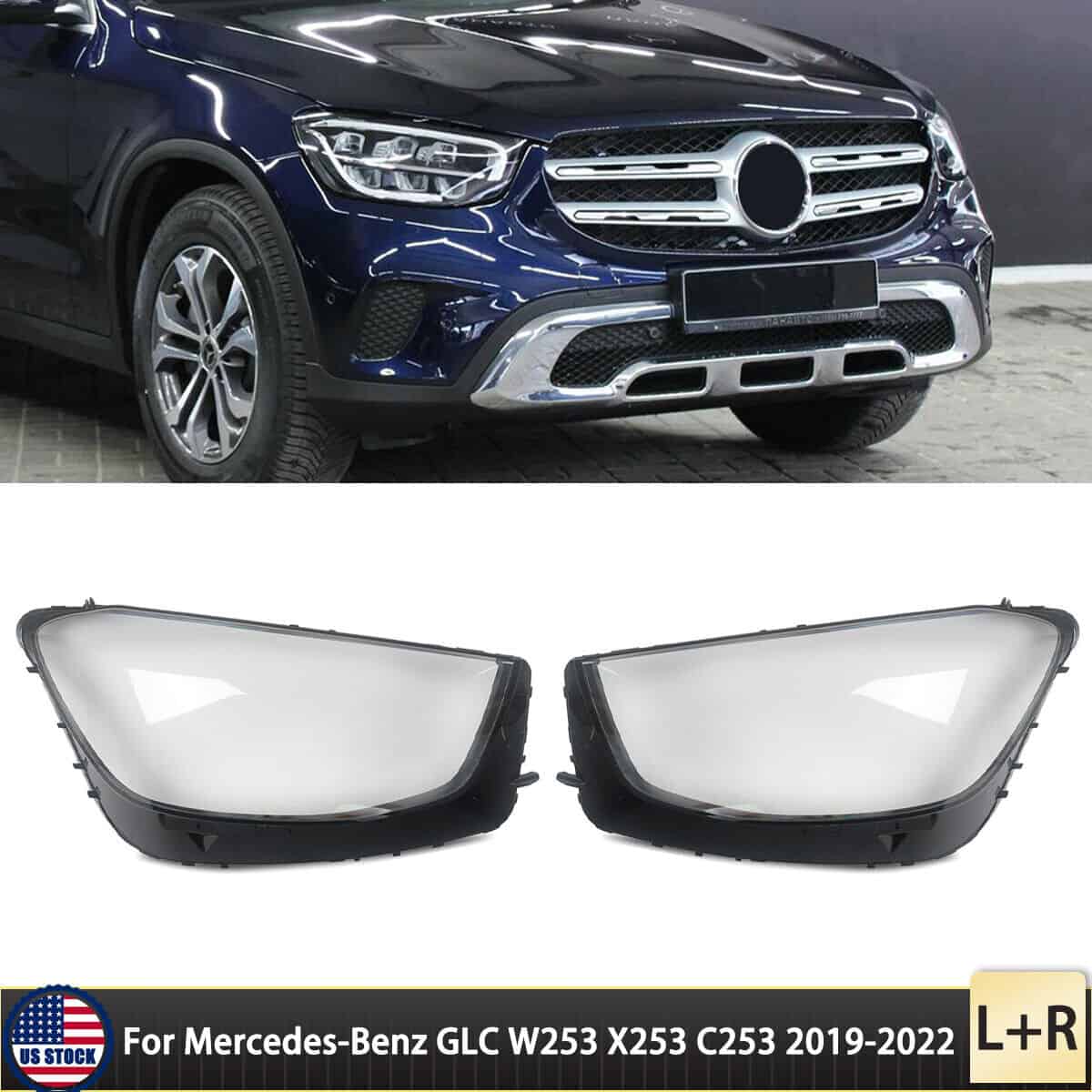 Mercedes Benz GLC W253 19-22 Headlight Replacement Lens WITH LOGO A2539068201DDZ - Right Side
