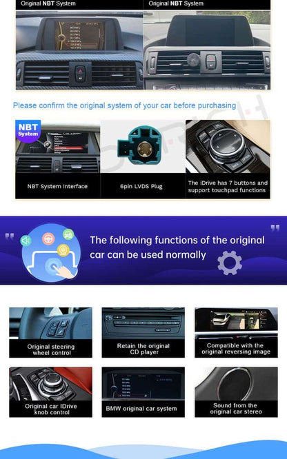 BMW F30 Android Navigation Touch Screen with Carplay/Android Auto